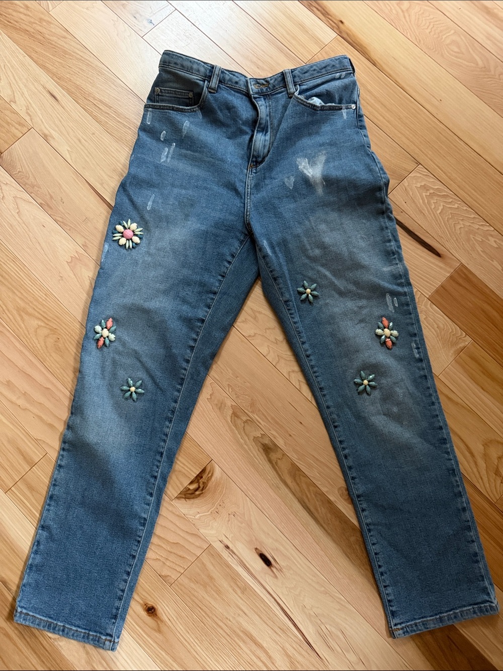 Pilcro (Anthropologie) Blue Floral Women’s Jeans